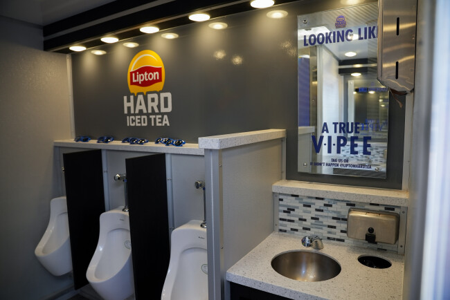 Inside the 'V.I.PEE' Toilet The interior of the 'V.I.PEE' Restroom