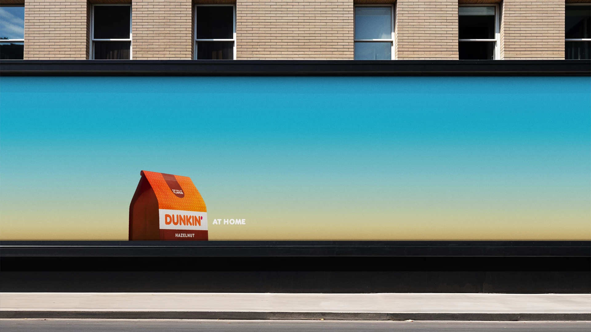 One of the billboards for Dunkin' At Home by BBH USA and PSOne