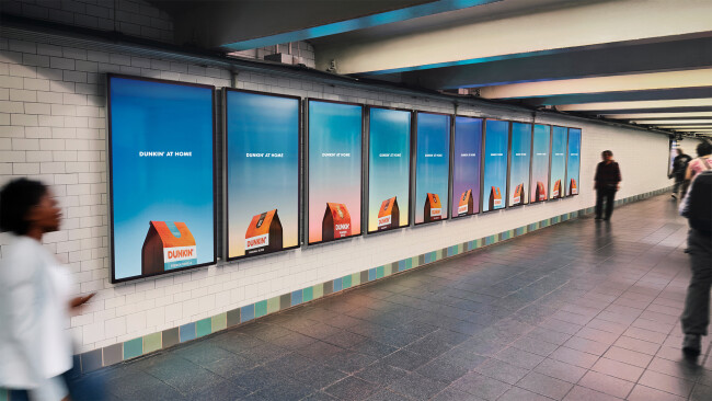 Dunkin' At Home's Billboards on Times Square Dunkin' At Home's Billboards on Times Square