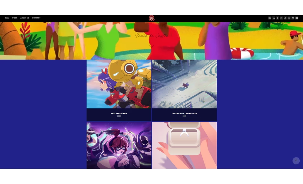 Saul De Castro Portfolio Website for Animation