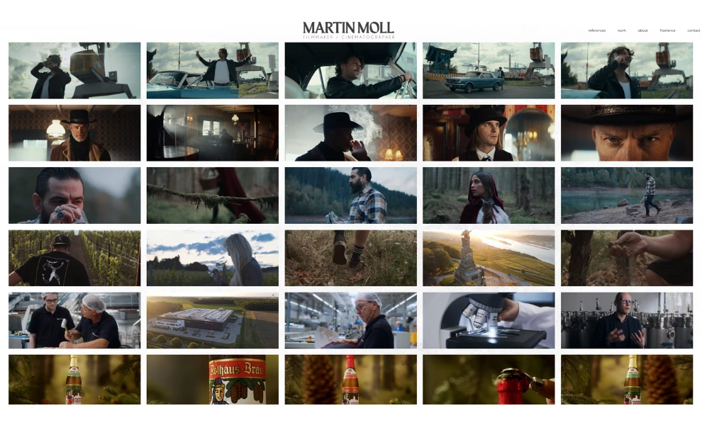 Martin Moll Portfolio Website for Filmmaking