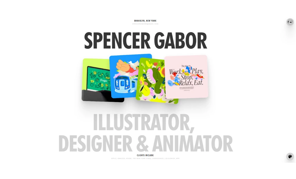 Spencer Gabor Portfolio Website for Illustration
