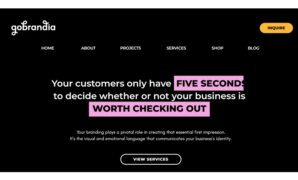 Gobrandia Portfolio Website for Packaging Design