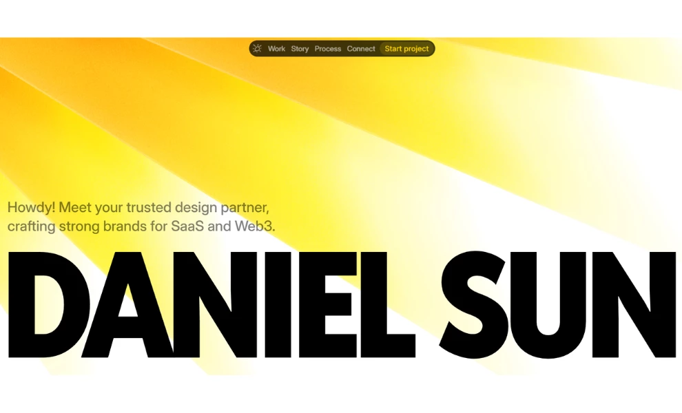 Daniel Sun Portfolio Website for Branding