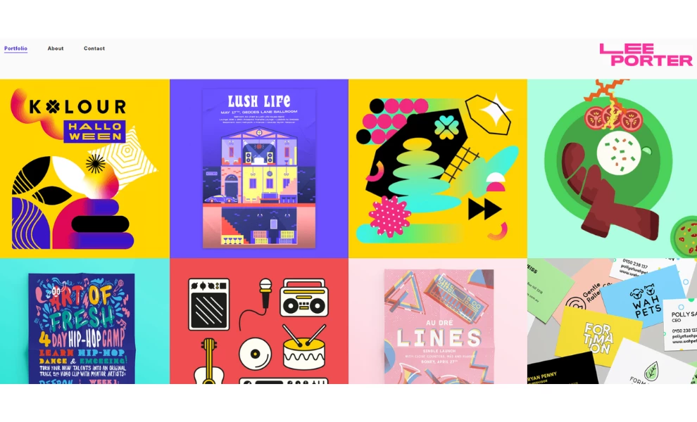 Lee Porter Website Portfolio for Graphic Design