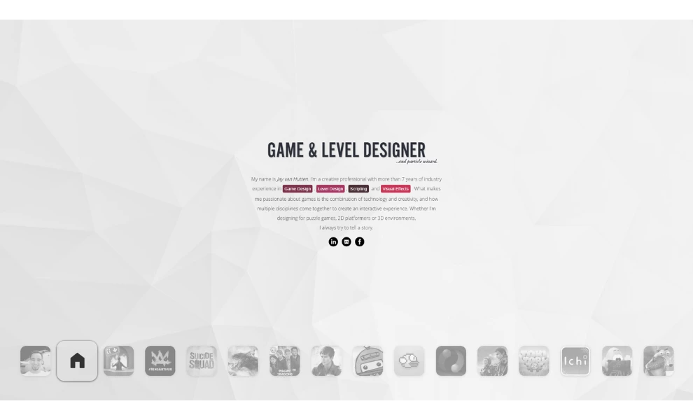 Jay van Hutten Portfolio Website for Game Design