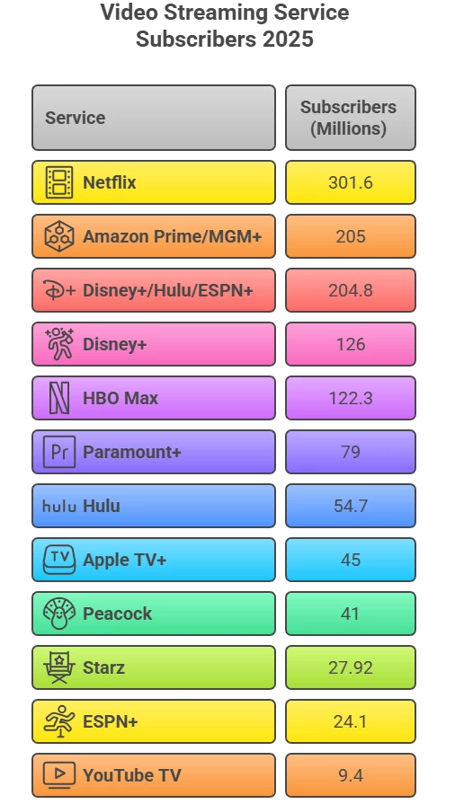 Video Streaming Service Subscribers