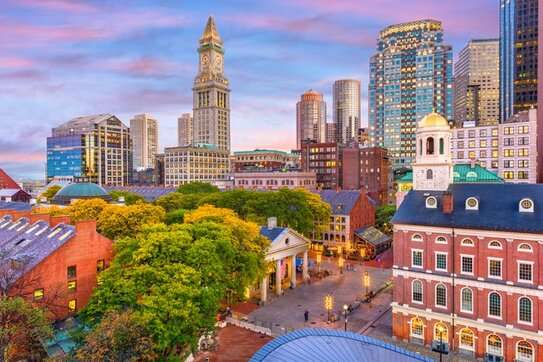 Boston public relations: Skyline over Boston and Massachusetts