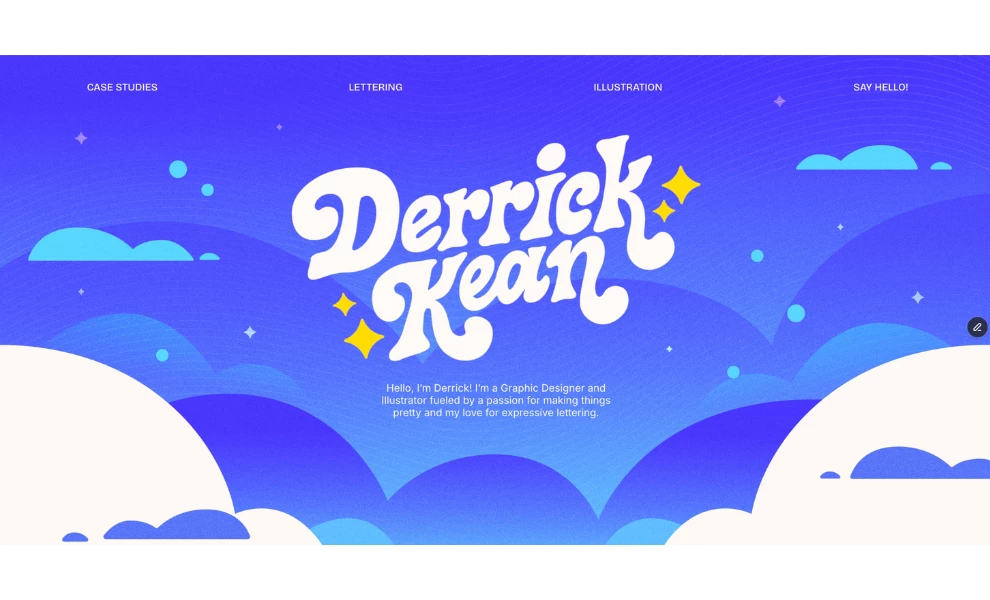 Derrick Kean Portfolio Website for Lettering