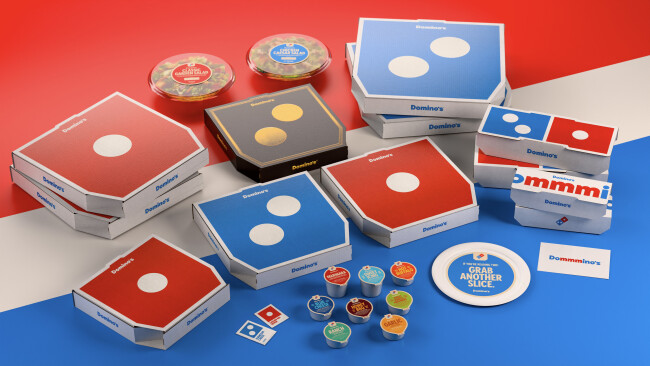 The new Domino's packaging | Source: Domino's The new Domino's packaging | Source: Domino's