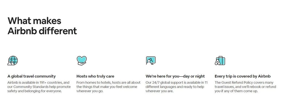 Airbnb branding Airbnb's service branding that represents the experience of their customers