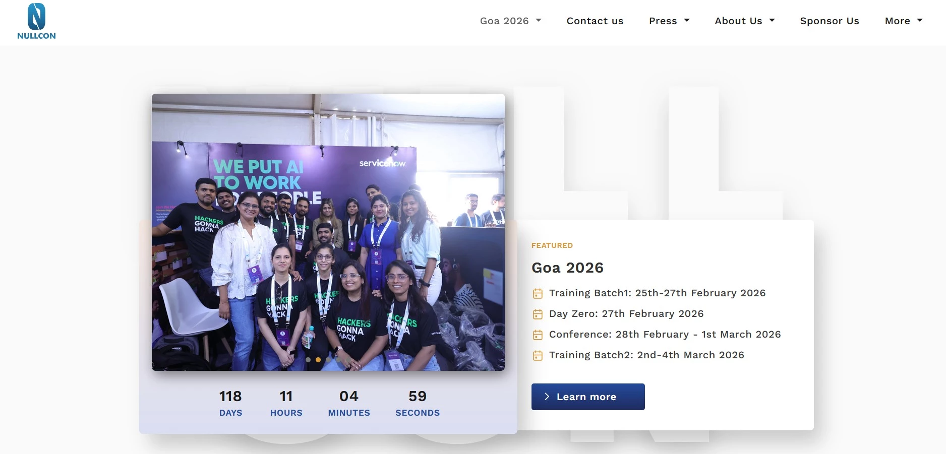 Nullcon Goa homepage