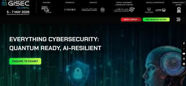 GISEC Global 2026 homepage.
