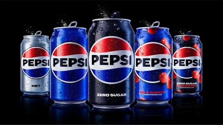 Pepsi Pepsi's new logo with nostalgic elements.
