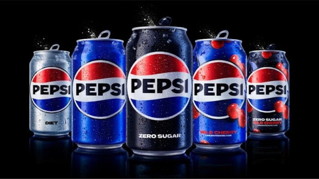 Pepsi's new logo with nostalgic elements. 