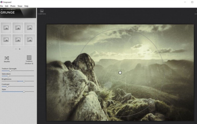Snapseed Snapseed Photo Editing App interface.