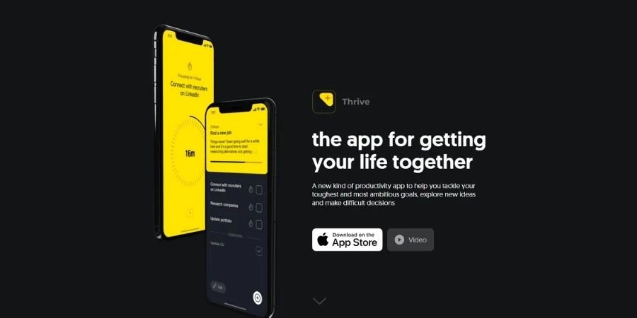 Thrive app landing page app landing page inspiration