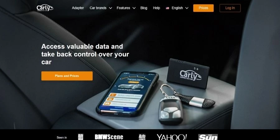 Carly app landing page mobile app landing pages