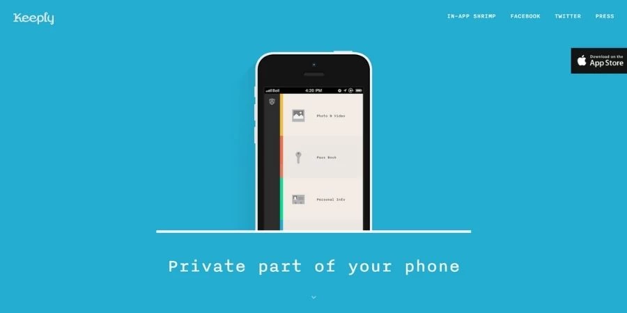 Keeply app landing page best app landing page