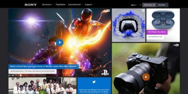 best tech website - Sony