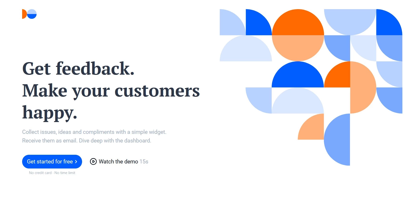 Feedback Fish FeedbackFish homepage screenshot.