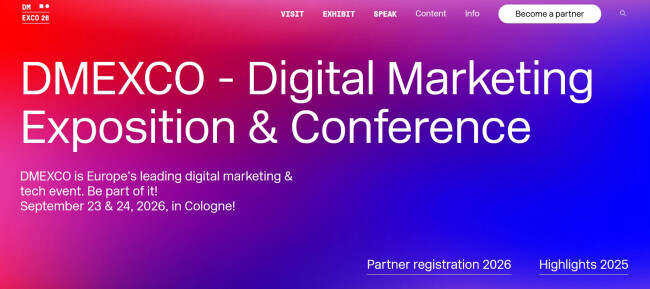 DMEXCO 2026 event homepage.