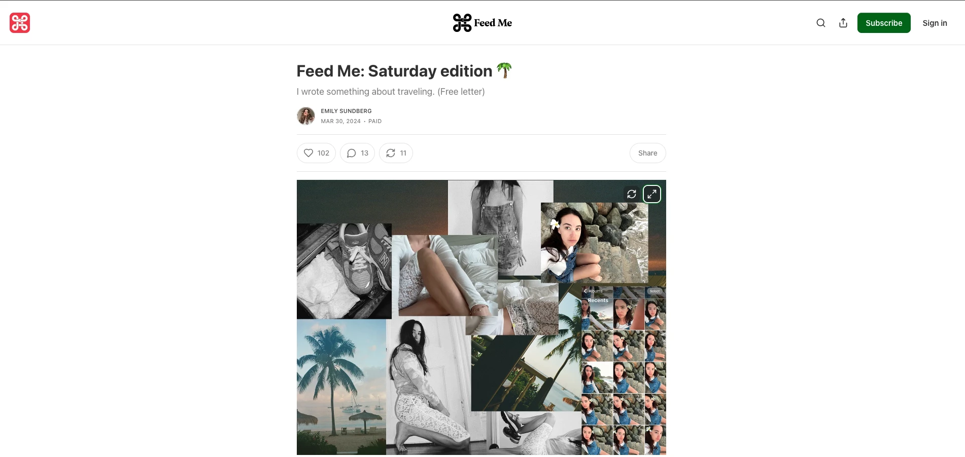 creative marketing idea from feed me and free people