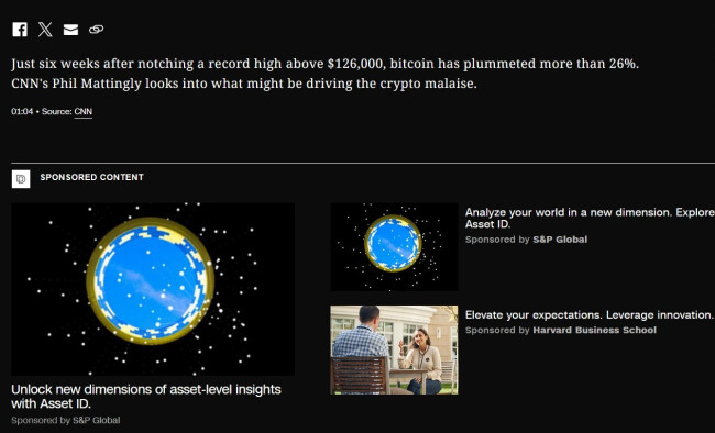 Sponsored content for financial services on CNN Business.