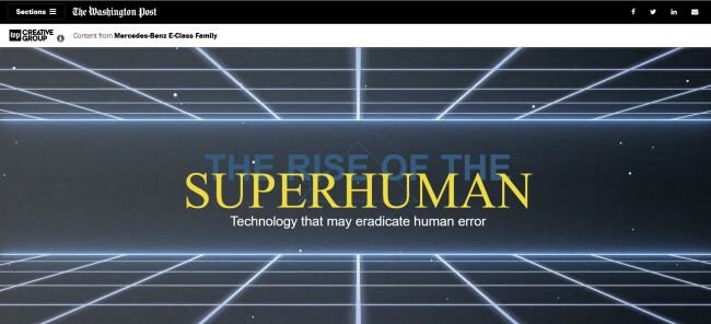 Mercedes-Benz branded content feature with The Washington Post. 