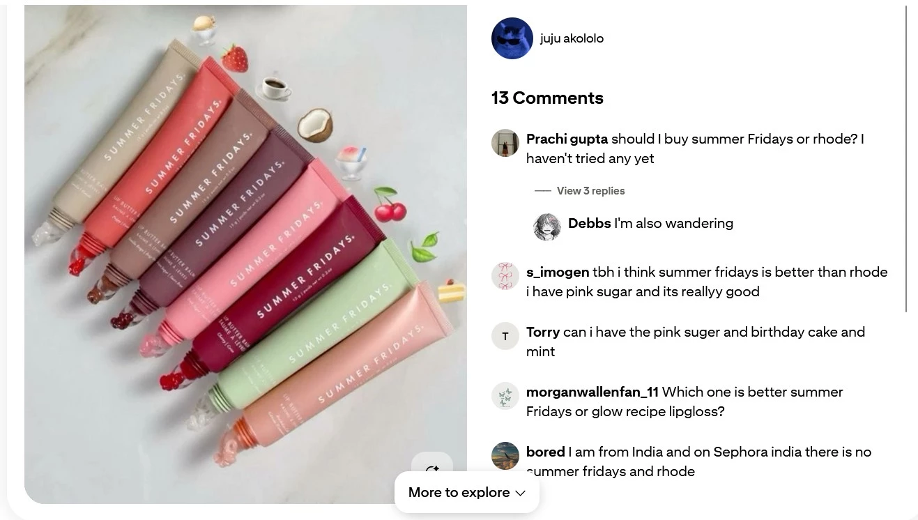 Summer Fridays Summer Fridays influencer post on Pinterest