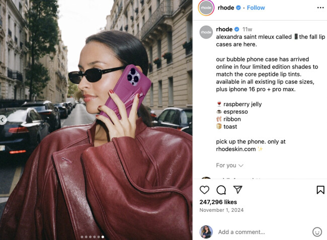 Rhode-influencer-partnership