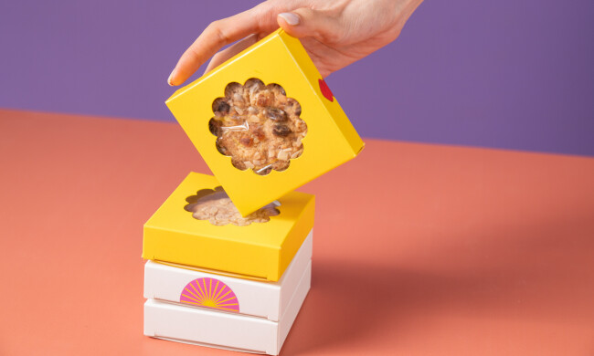 Snacks and Packed Meals Stack of Cookie Boxes