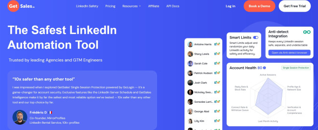 GetSales GetSales homepage