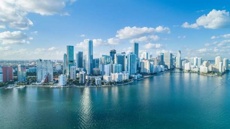 Miami eCommerce development: aerial view of Miami city