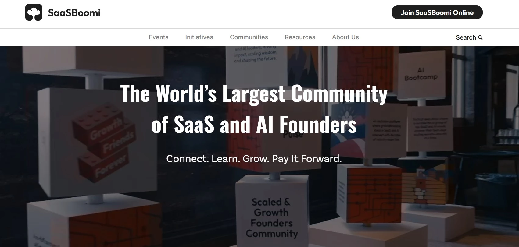 SaaSBoomi SaaS event homepage