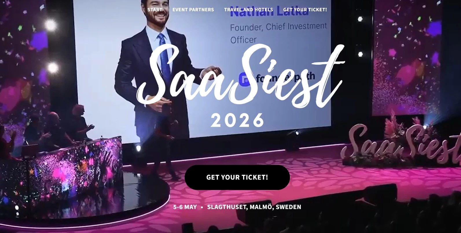SaaSiest SaaS conference homepage