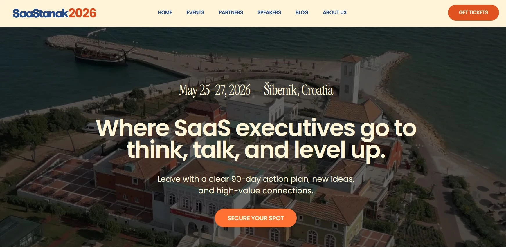 SaaStanak SaaS conference homepage