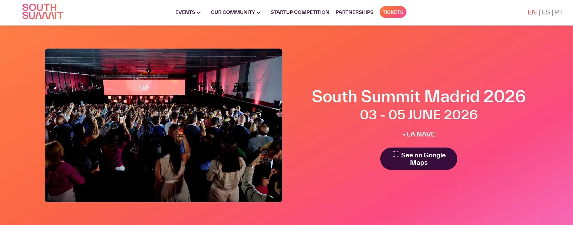 South Summit Madrid homepage