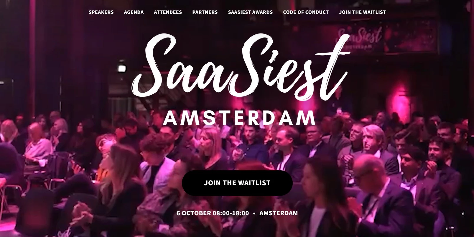 SaaSiest Amsterdam homepage