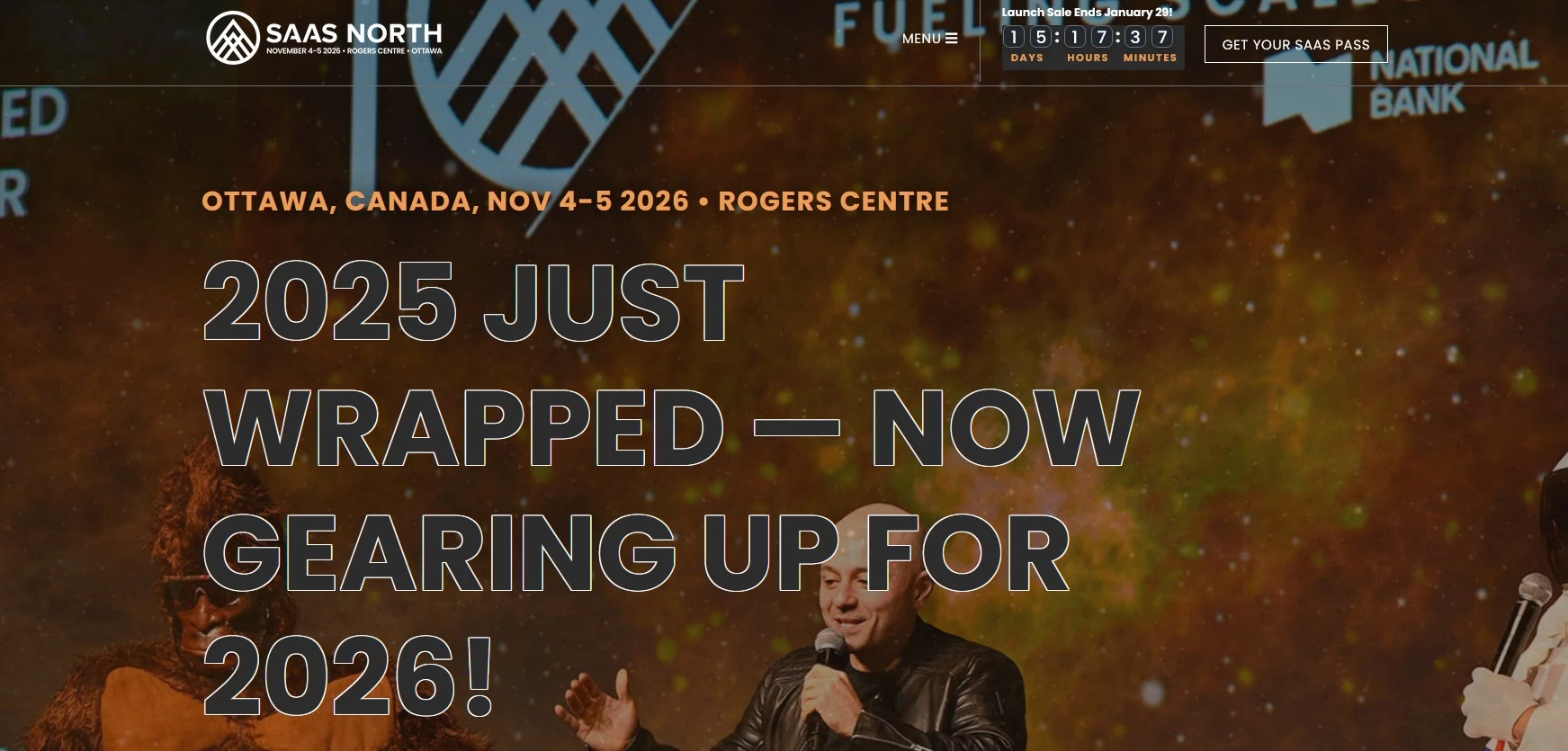 SaaS North homepage