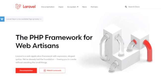 Laravel home page screenshot