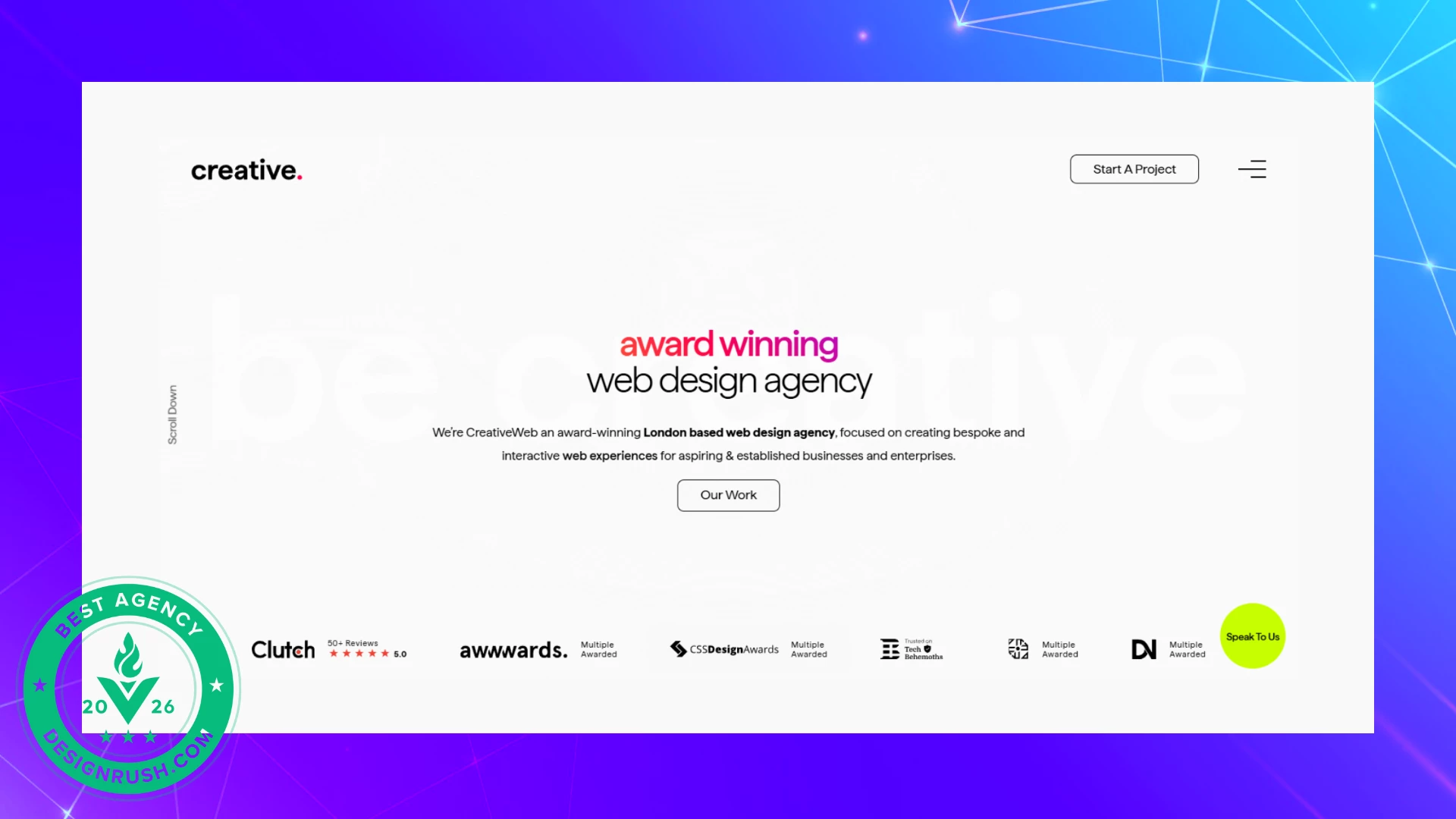 A London-based, award-winning web design agency crafting bespoke and interactive digital experiences.