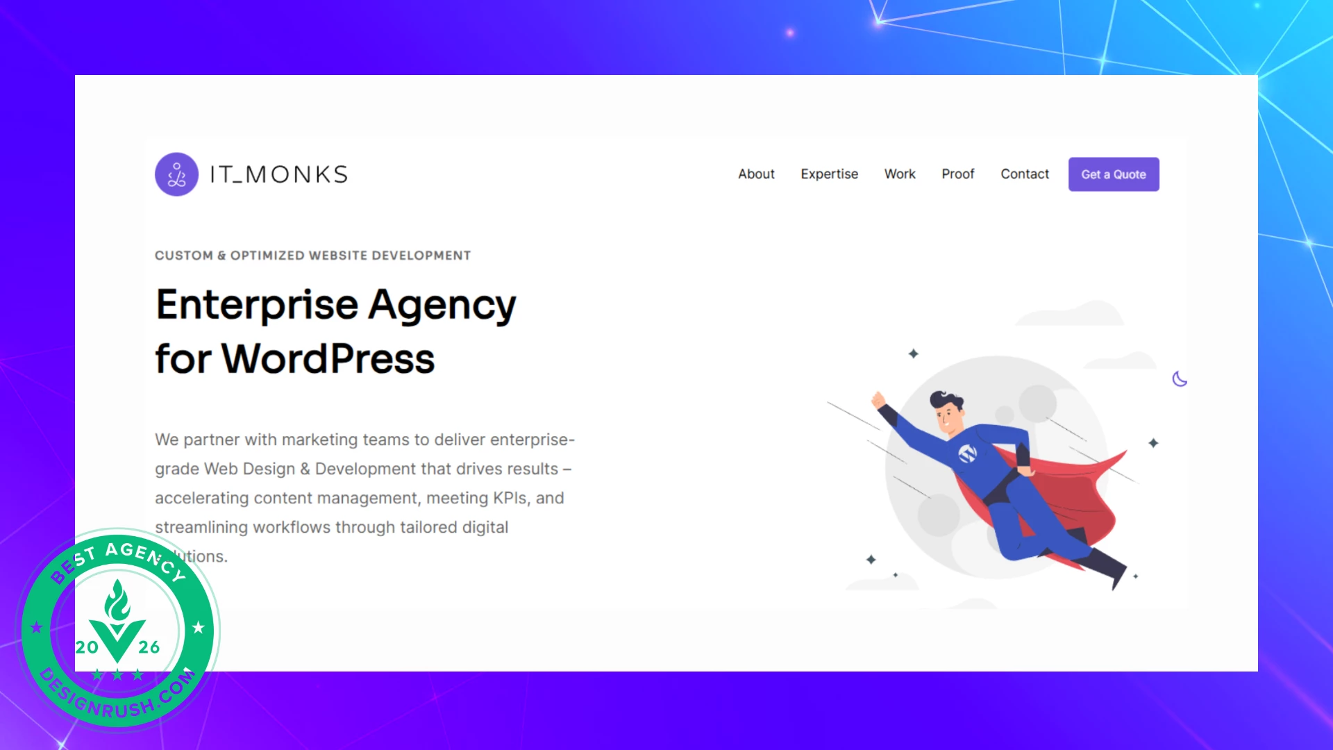 A results-driven enterprise-grade WordPress agency focused on optimized design and digital solutions.