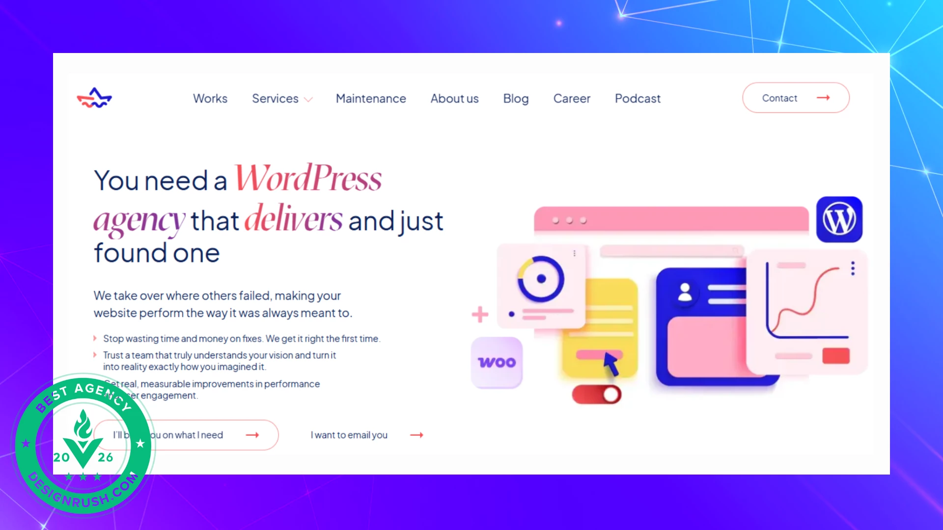 A WordPress-focused agency known for rescuing failing sites and turning visions into digital success.