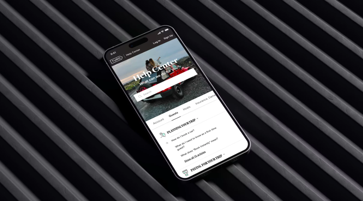 Ramotion redesigned Turo’s Help Center to make it easier to find answers, cut support costs, and help users help themselves faster.