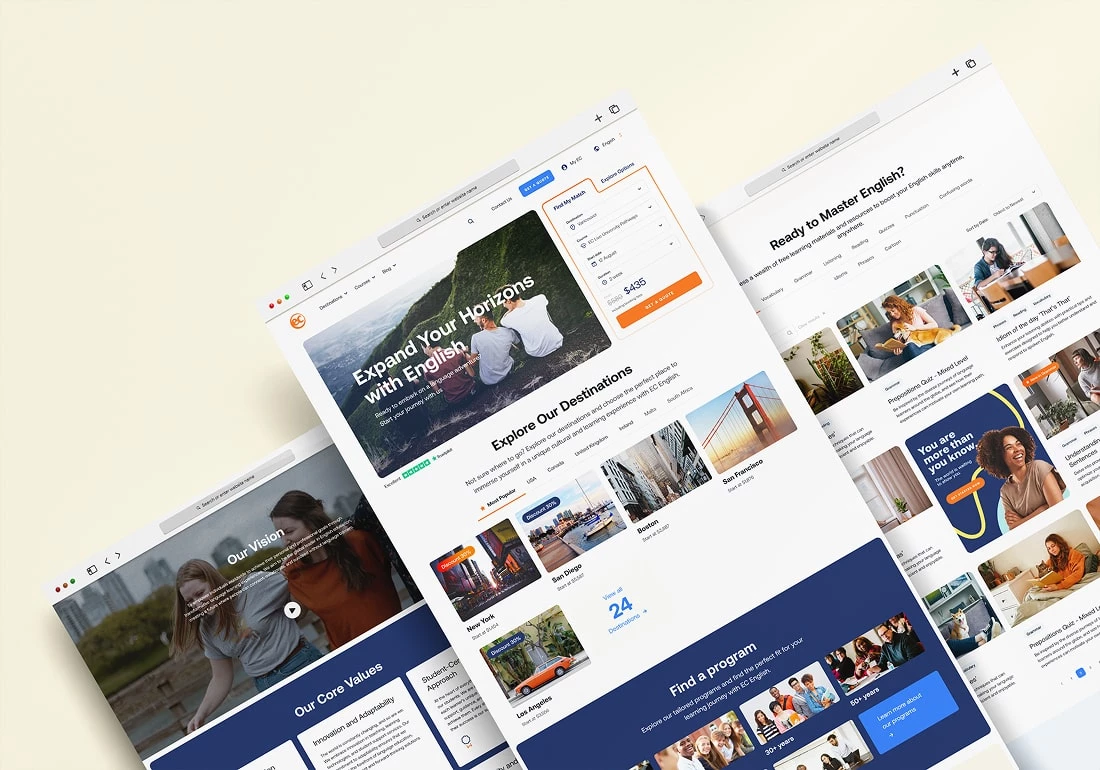 IT Monks revamped EC English’s global website with a fast, scalable WordPress platform that improved speed, UX, and content management.