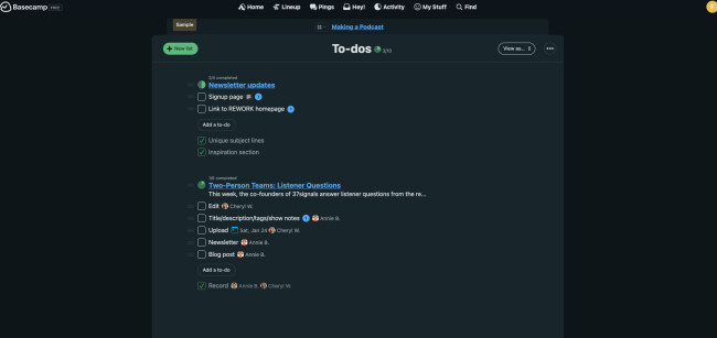 basecamp project management tool