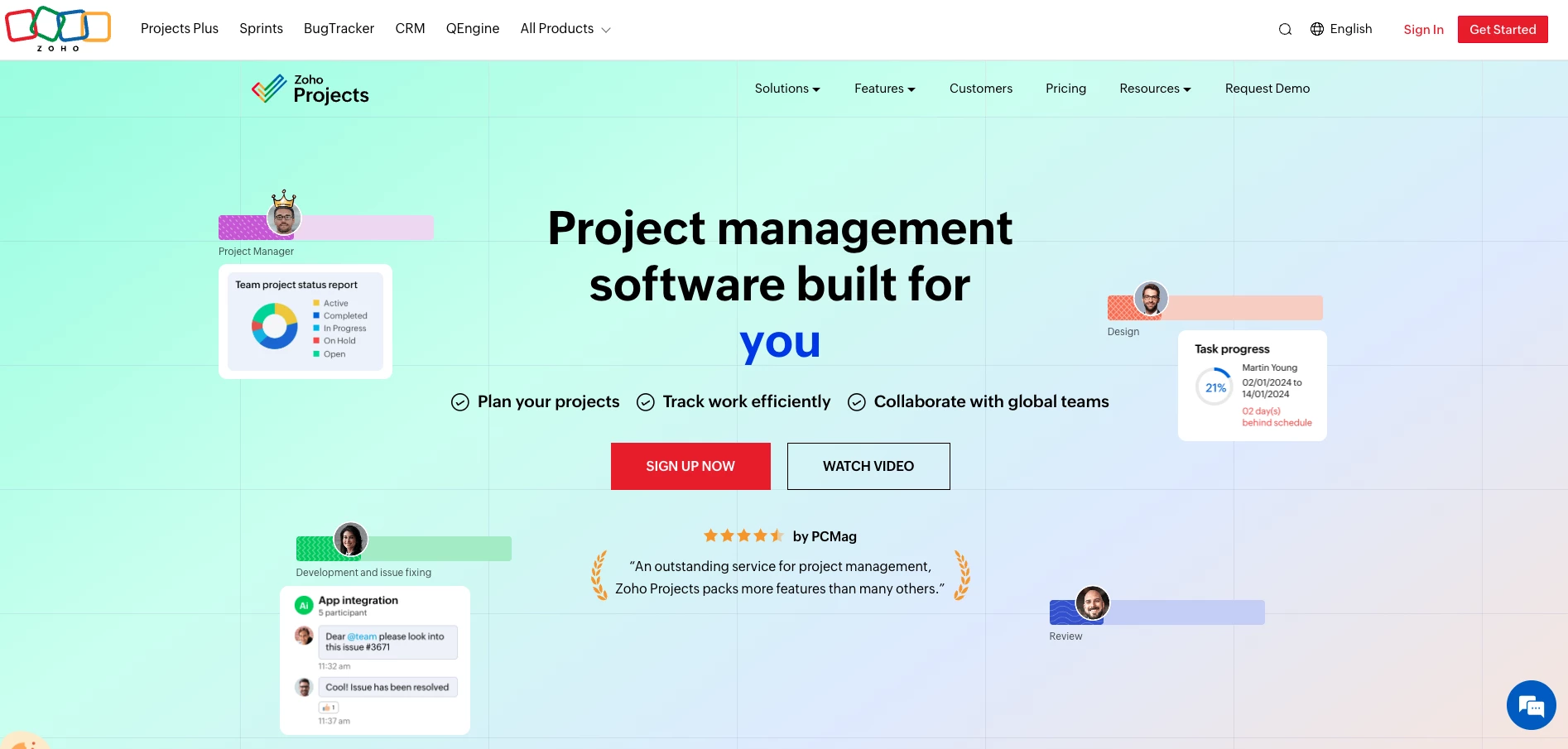 zoho projects zoho projects homepage