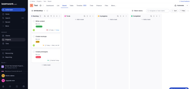 teamwork project management tool