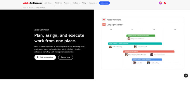 adobe workfront homepage